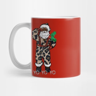 yo black santa claus christmas Mug